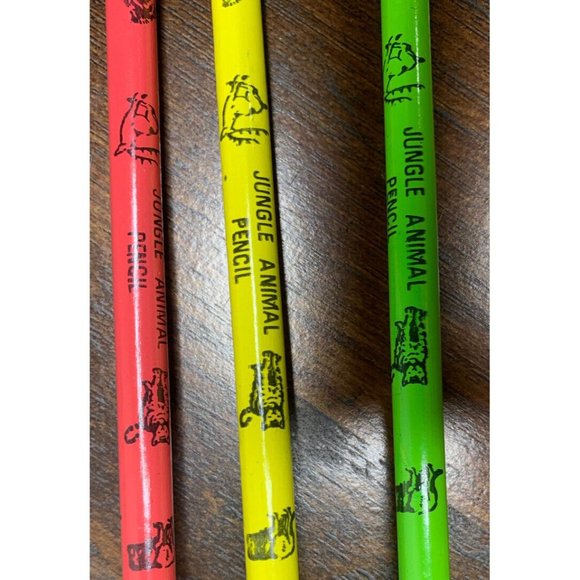 Vintage Pencils w/Toppers lot of 11 Russ Three Star Swallow Troll Animals NEW - Picture 4 of 14